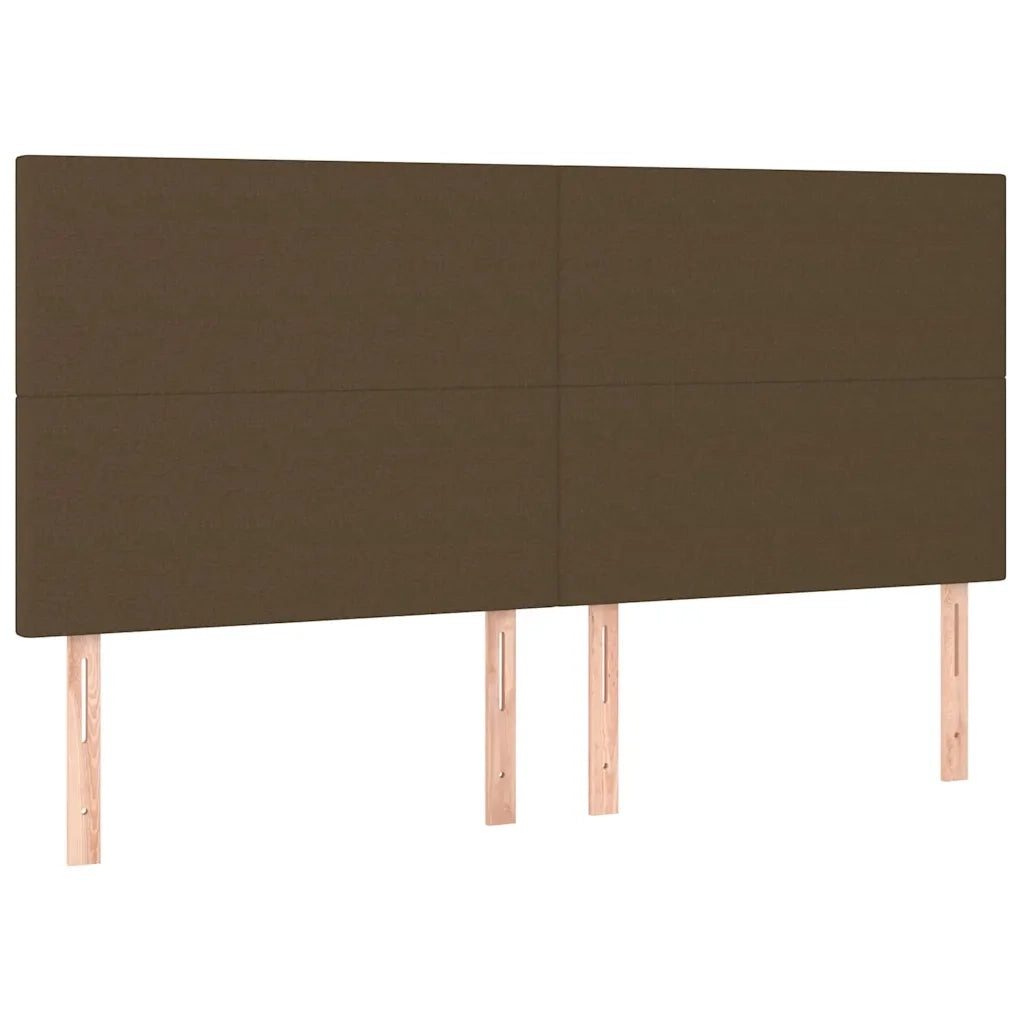 Letto a Molle Materasso e LED MarroneScuro 180x200cm in Tessuto 3135296