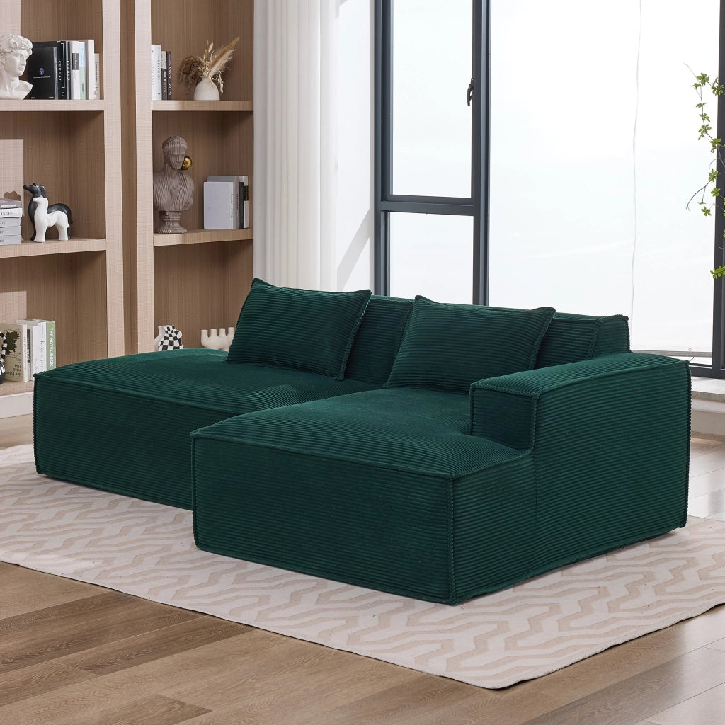 Divano 3 posti in tessuto con cuscini ¨C MINIMAL ¨C 235 cm grigio