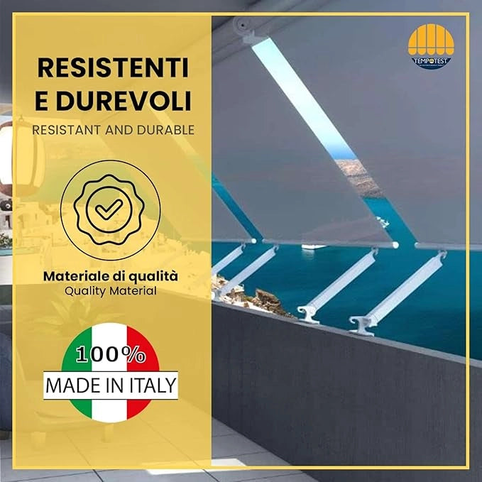 Coppia di Braccetti per Tende da Sole a Caduta Tempotest Parà in Alluminio 70 cm - Colore Avorio