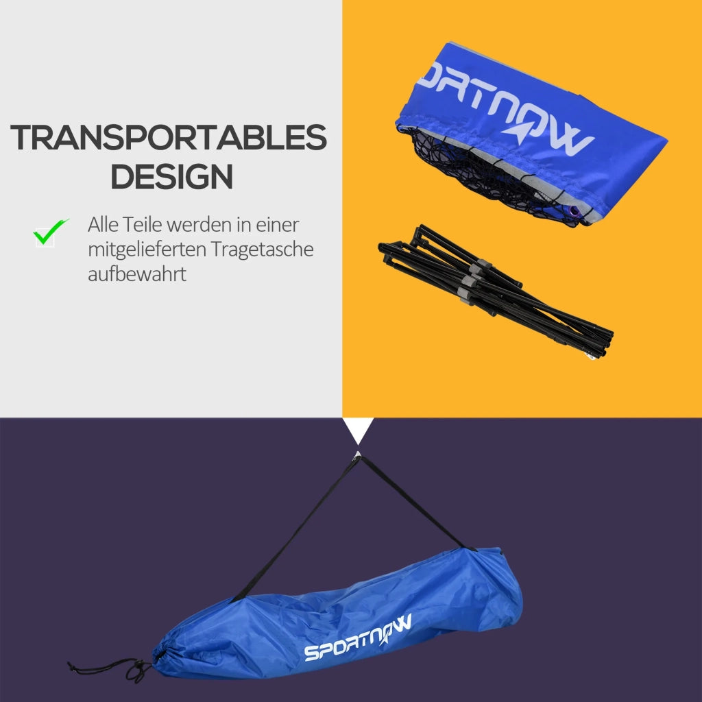 Set Rete Badminton/Tennis/Volley, Altezza Reg. 103/120/155 cm, Pieghevole, Interno/Esterno, Poliestere