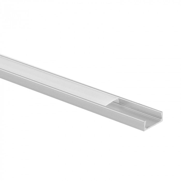 Profilo LED N03 a vista anodizzato diffusore opale 3m Ecolight