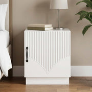 Comodino Bianco Lucido 43 x 34,5 x 47 cm Legno ingegnerizzato 895263