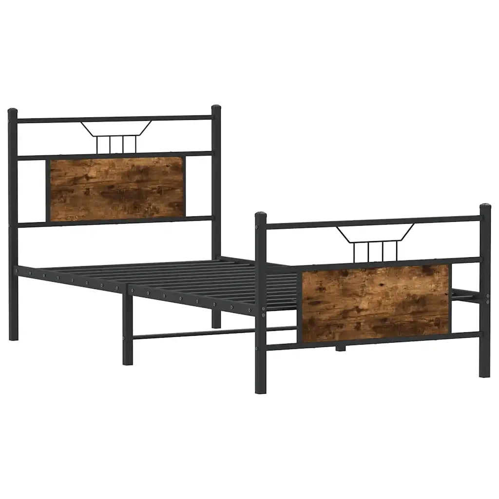 Giroletto senza Materasso Rovere Fumo 80x200 cm in Truciolato 4106752