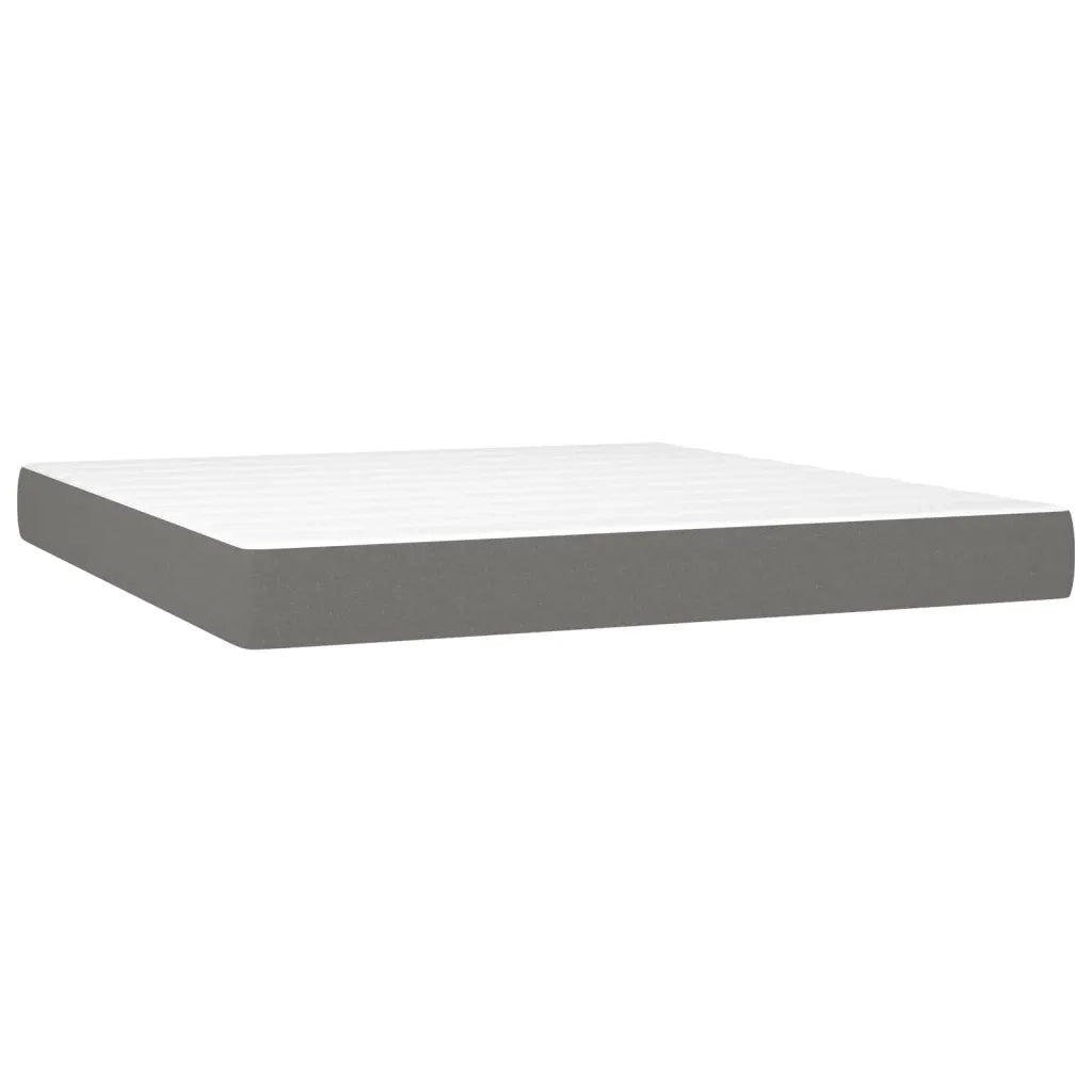 Giroletto a Molle con Materasso Grigio Scuro 180x200 cm Tessuto 3130050