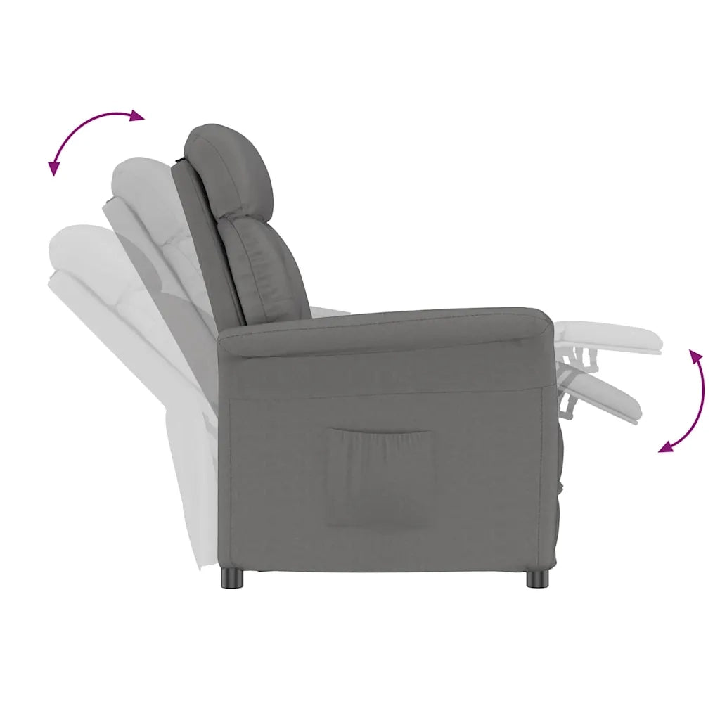 poltrona Grigio scuro Microfibra 348402