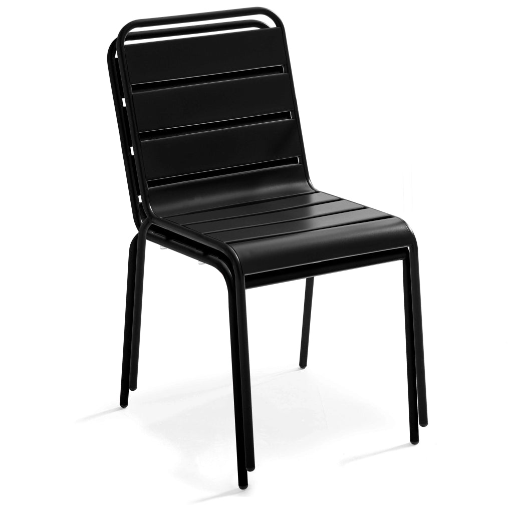 Oviala - Sedia da giardino in metallo Nero