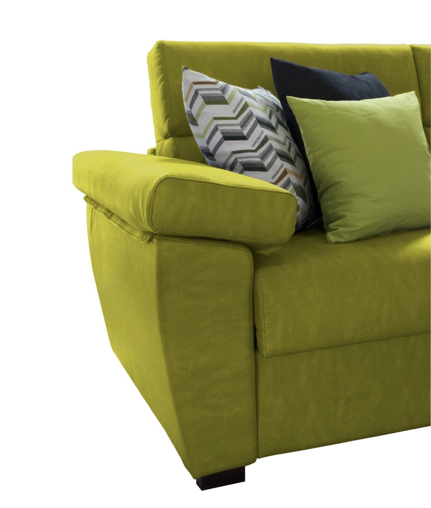 Fisciano, Divano Letto 2 Posti Sfoderabile Made in Italy, 205x95 cm Verde
