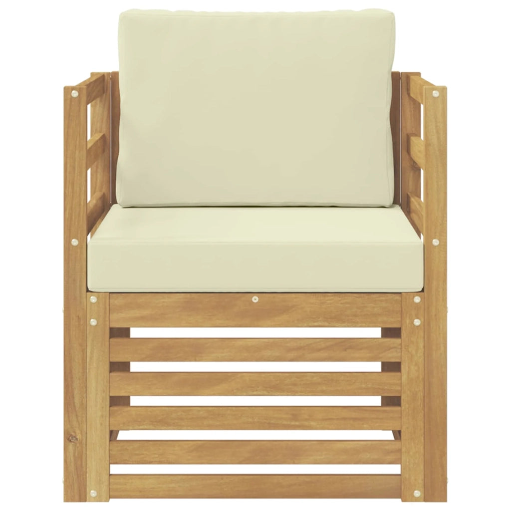 Divano da esterno Poliestere Bianco e crema 3439077