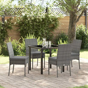 Set da Pranzo per Giardino 5 pcs Grigio 3379213