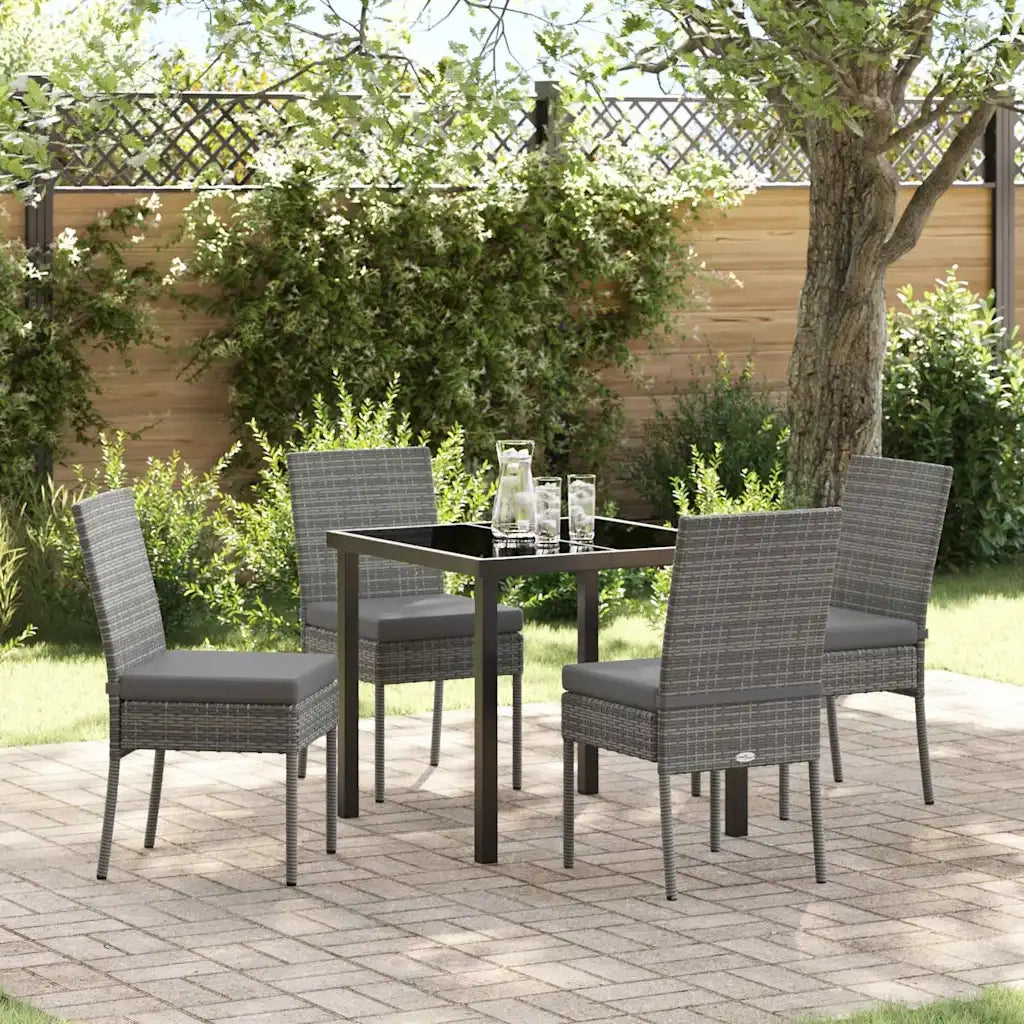 Set da Pranzo per Giardino 5 pcs Grigio 3379213