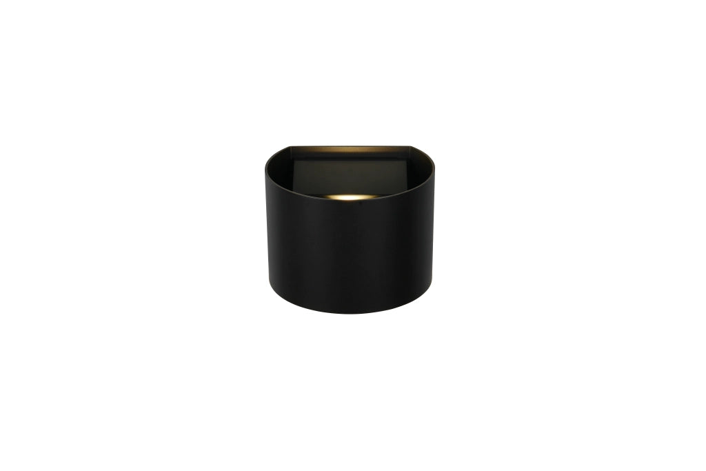 Applique esterna LED 1W nera semicircolare PIR GENIE RL