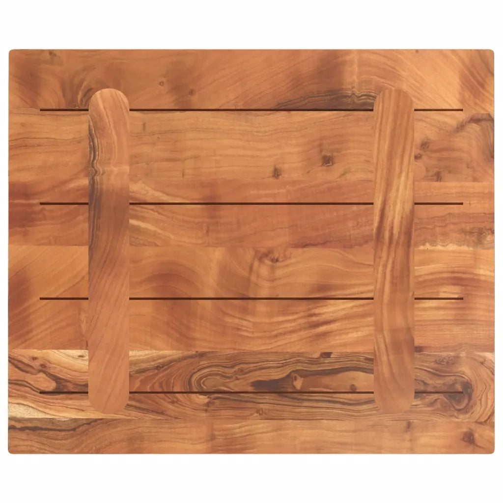 Dessus de table 60x50x3,8 cm rectangulaire bois massif d'acacia