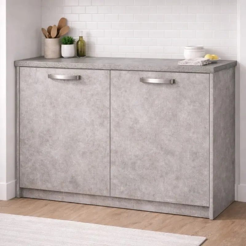 Anta per mobili in Legno nobilitato Compresa di Maniglia 72x30 Cemento