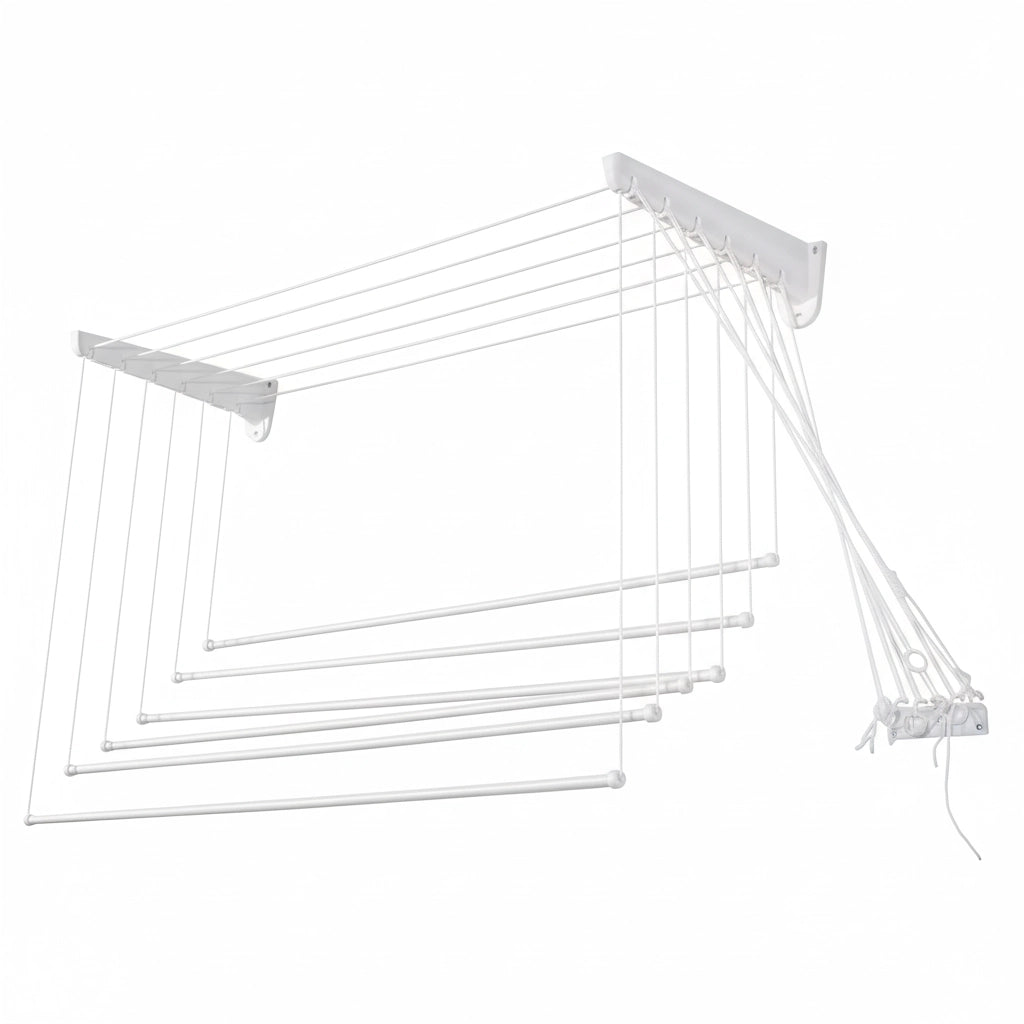 Stendibiancheria Saliscendi Salvaspazio in Resina 100x70 cm – Perfetto per Interni ed Esterni