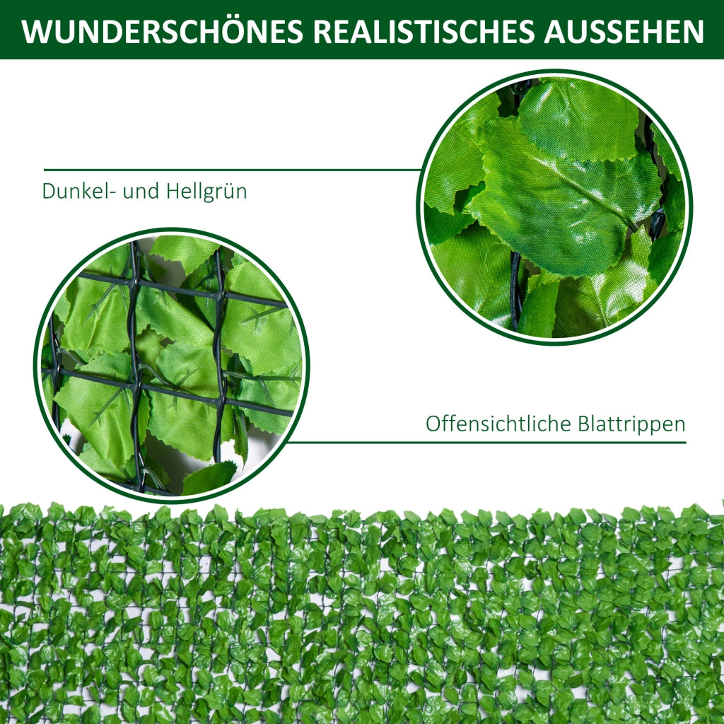 BARRERA VEGETALE ARTIFICIALE 300x150 cm Verde Chiaro PE per balcone e terrazza