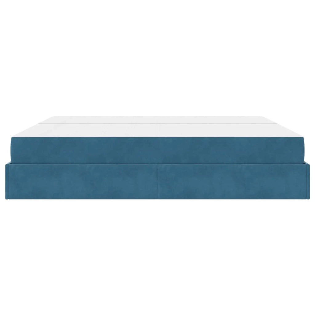 Struttura letto con materasso con materasso 2 pcs Blu Velluto 3399586