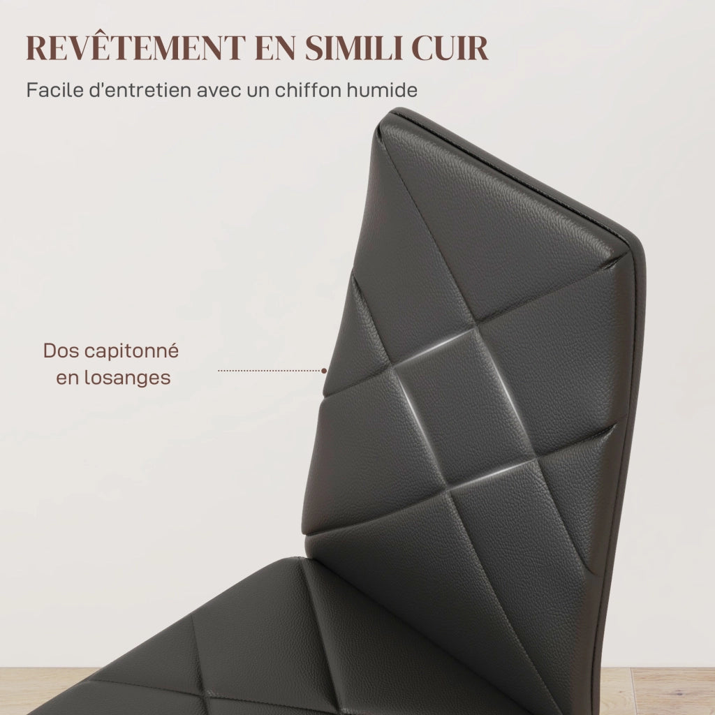 Sgabelli da pranzo con schienale alto ¨C Minimal ¨C nero