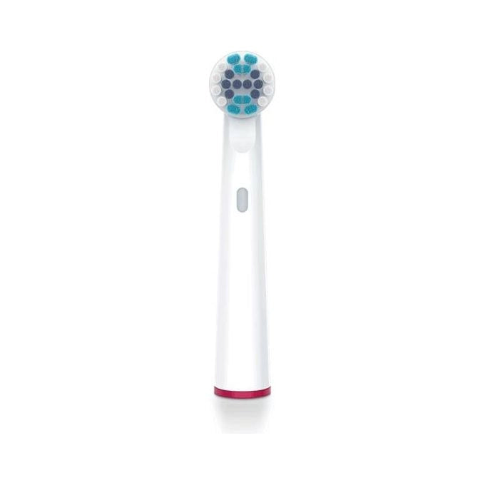 Beurer 10156 Clean - KIT_ 4 testine di ricambio Standard per spazzolini oscillanti-rotanti, compatibili con TB 30-TB 50, setole medie, cappucci protettivi, anelli colorati, Bianco