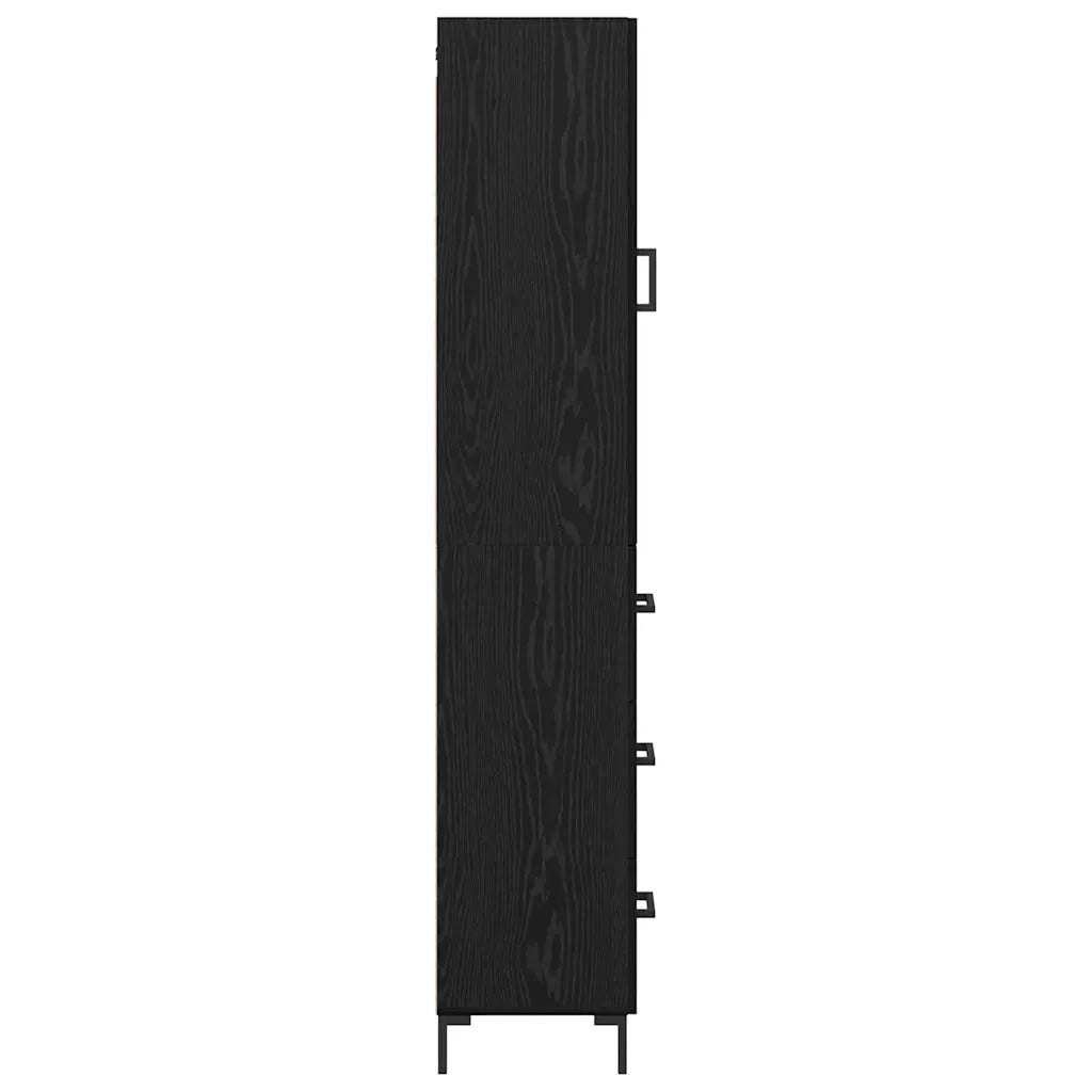 Credenza Rovere Nero 34,5 x 34 x 180 cm Legno multistrato 3416226