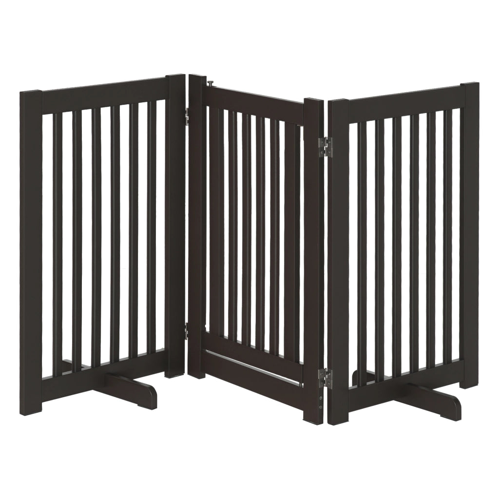 Cancello per Bambini e Cani ¨C Minimal ¨C 155x76 cm Legno Scuro
