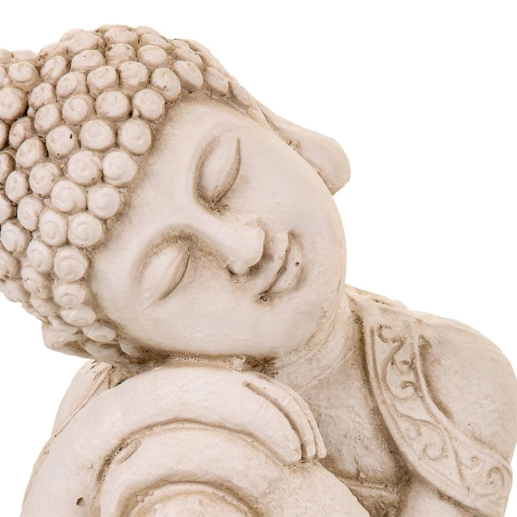 Buddha decorativo in magnesio grigio 25x25x35h