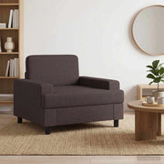 Poltrona Marrone Scuro Tessuto 42043458
