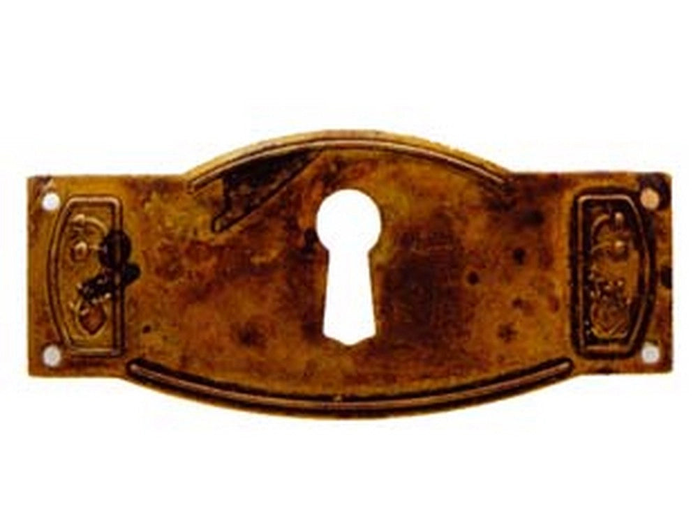 5pz bocchette per mobili sagomate mod.30698 in ottone anticato - mm.100x43h. cod:ferx.fer107761