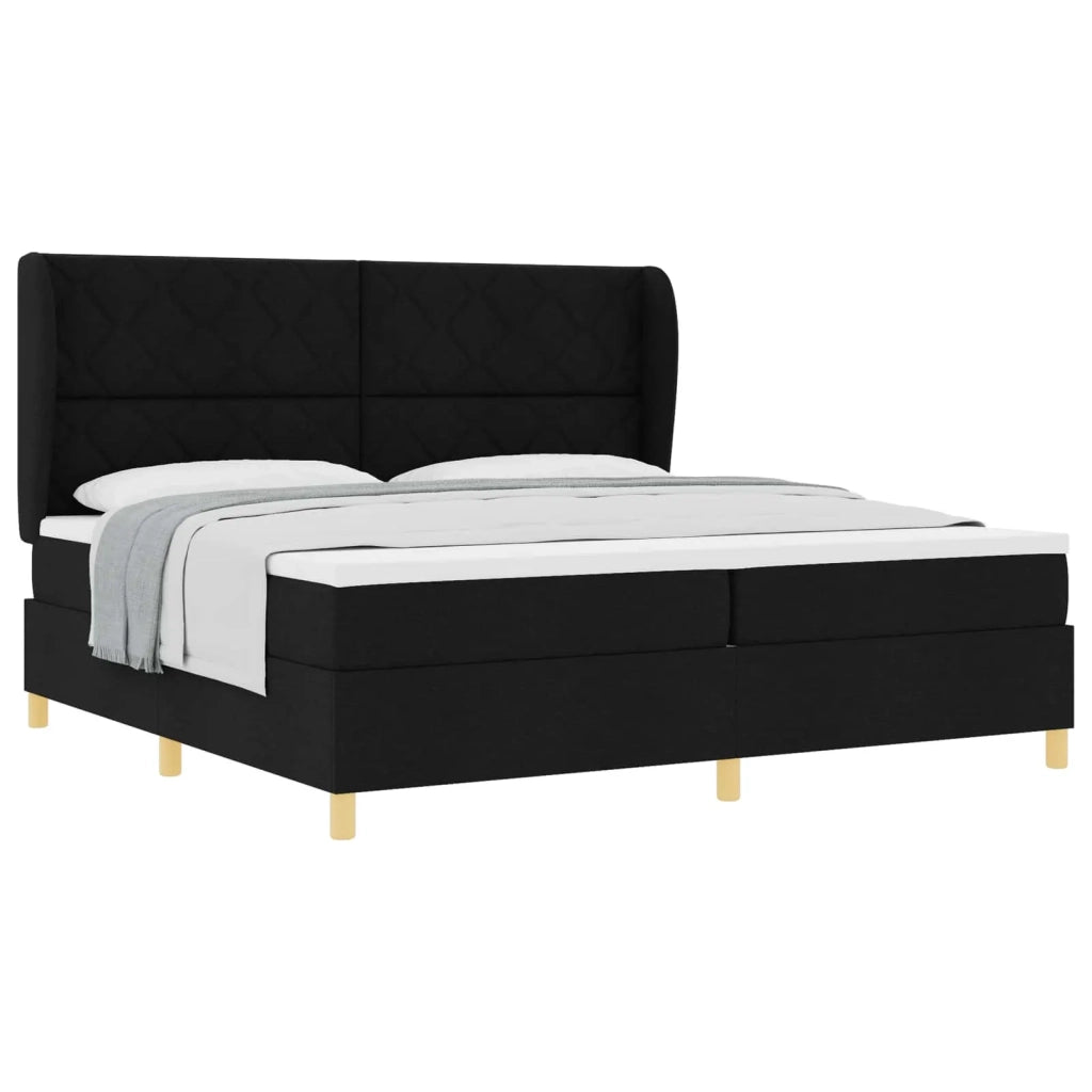 Letto a molle con materasso Nero 200 x 200 cm Tessuto 3340839