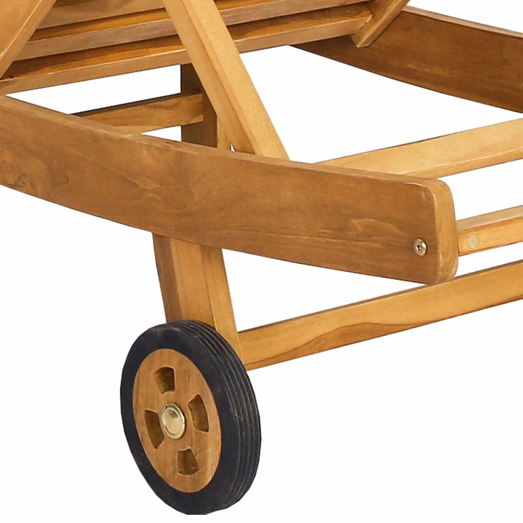Lettino da sole Marrone Legno di teak solido 42032681