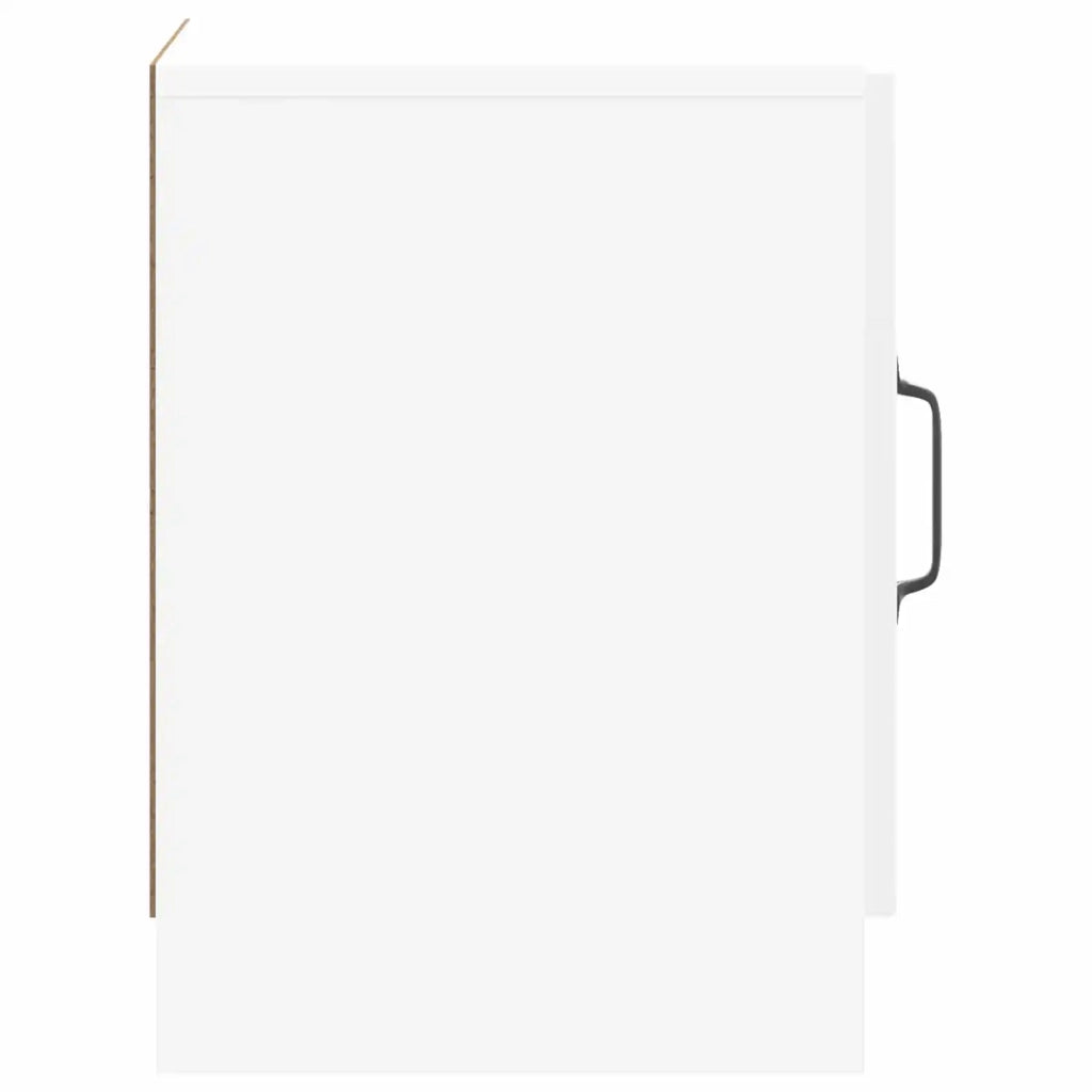 Set di 2 Comodini | Armadio da Notte | Mobiletto da notte Bianco Lucido 43 x 34,5 x 47 cm