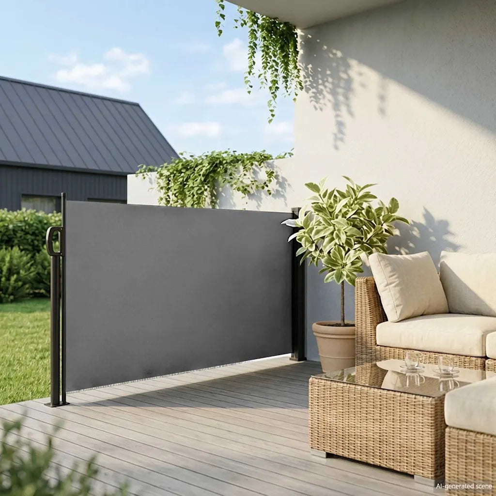 Tenda da Sole | Tenda parasole laterale retrattile antracite 100x500 cm