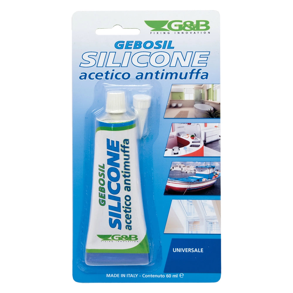 SILICONE ACETICO trasparente ml 60- 12 pezzi  - G&B