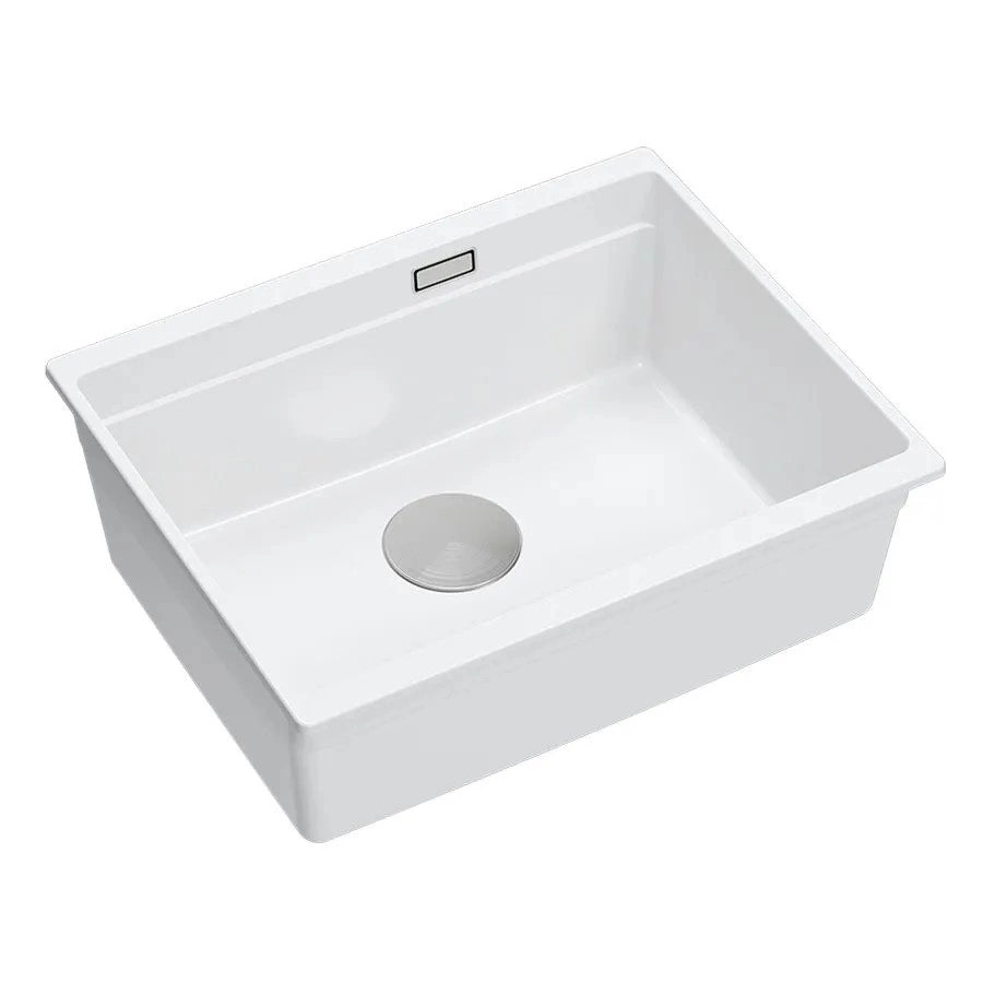 Lavello In Granito Logan 100 White Tappo oro