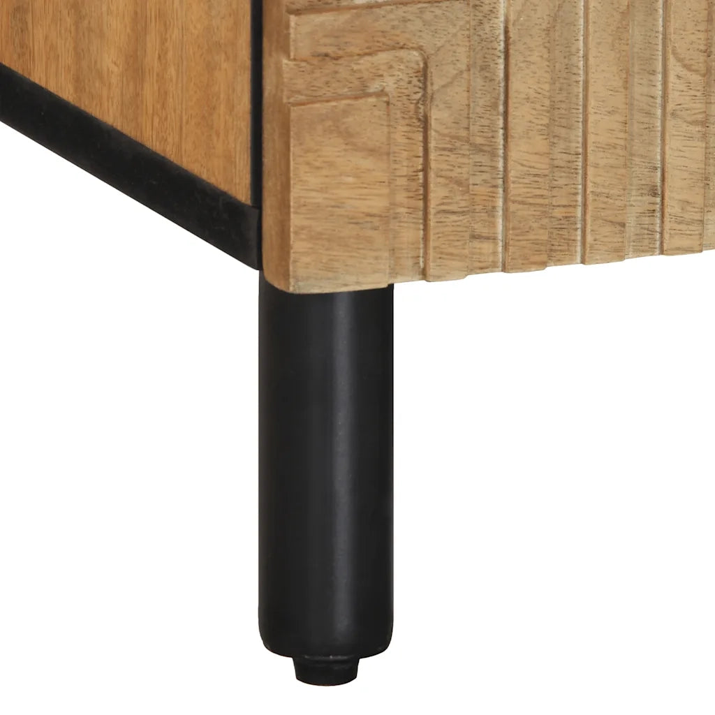 Mobile TV | Armadietto TV | Mobile Porta TV Marrone 100x33x46 cm in Legno Massello di Mango
