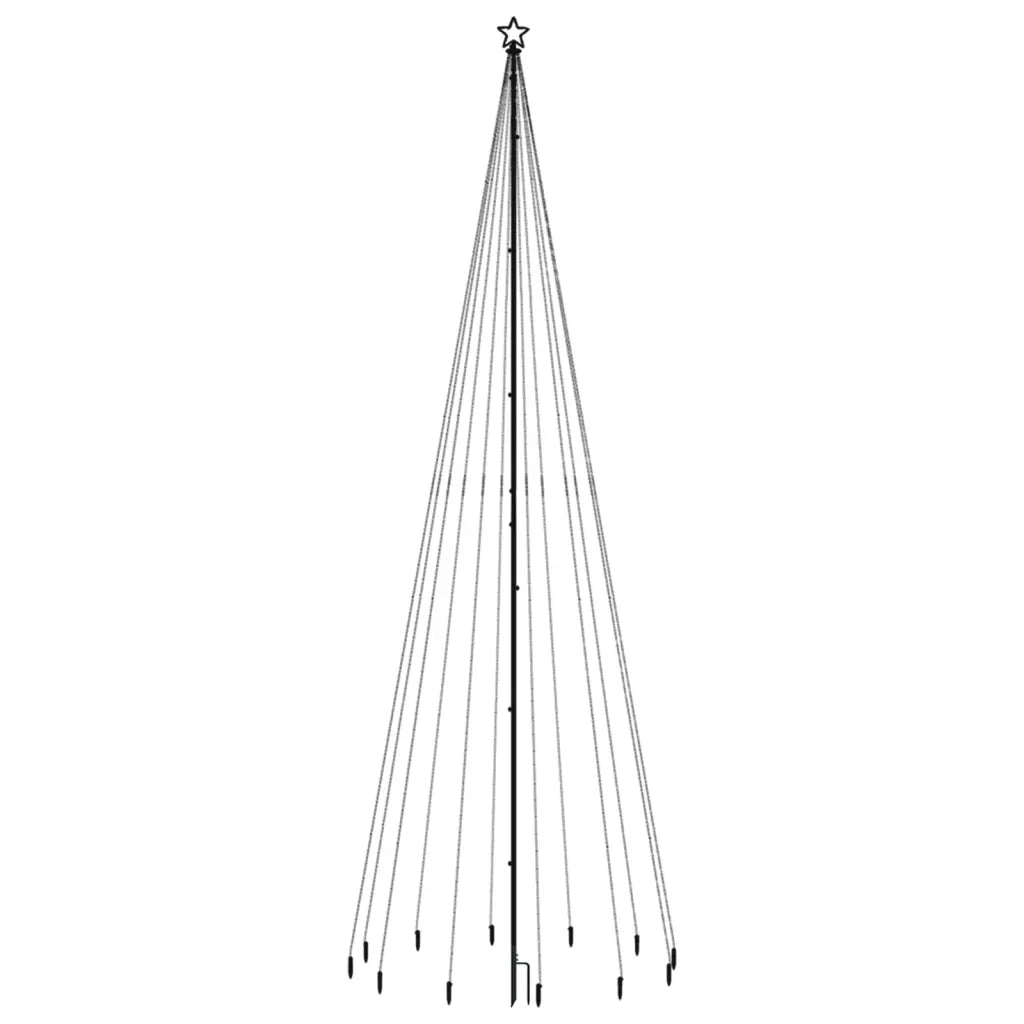 Albero di Natale con Puntale-Luci decorative natalizie Bianco Freddo 732 LED 500 cm