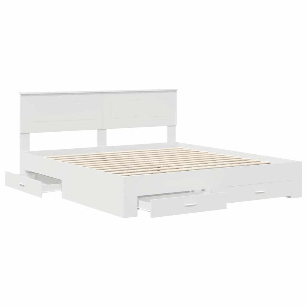 Struttura del letto Bianco 180 x 200 cm Legno multistrato