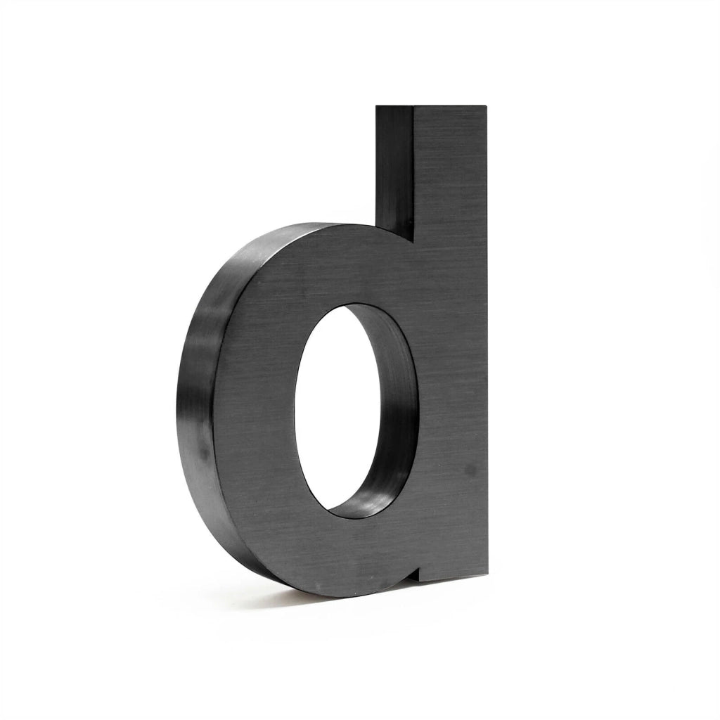 Targa con numero civico "c" Arial antracite 3D 15cm acciaio sottile resistente alle intemperie 16_0001450