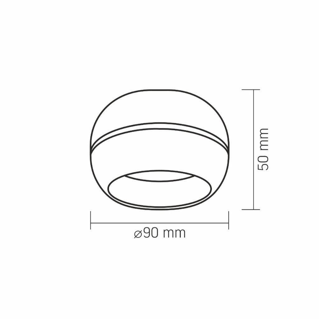 Faretto da incasso a soffitto nero GX53 Videx Spotlight
