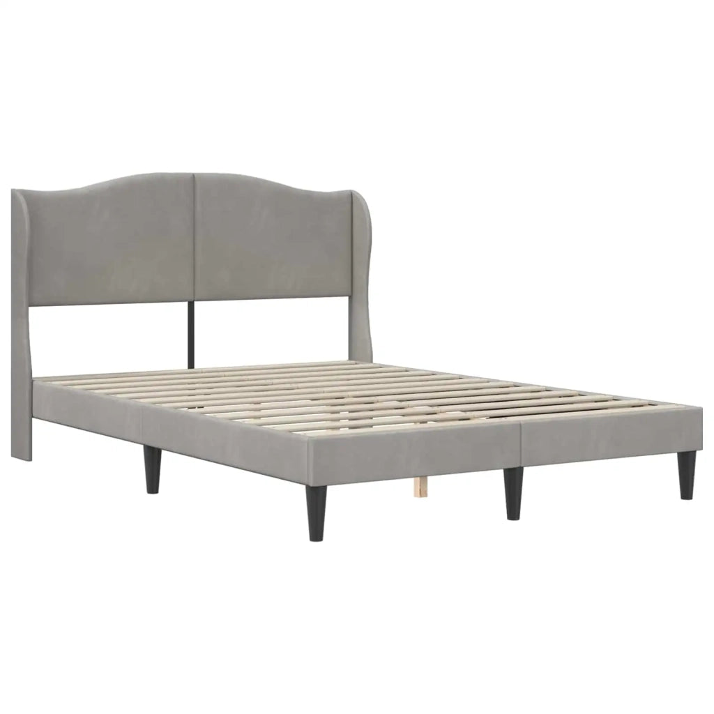 Struttura del letto Grigio Chiaro 140 x 190 cm Velluto 3415202