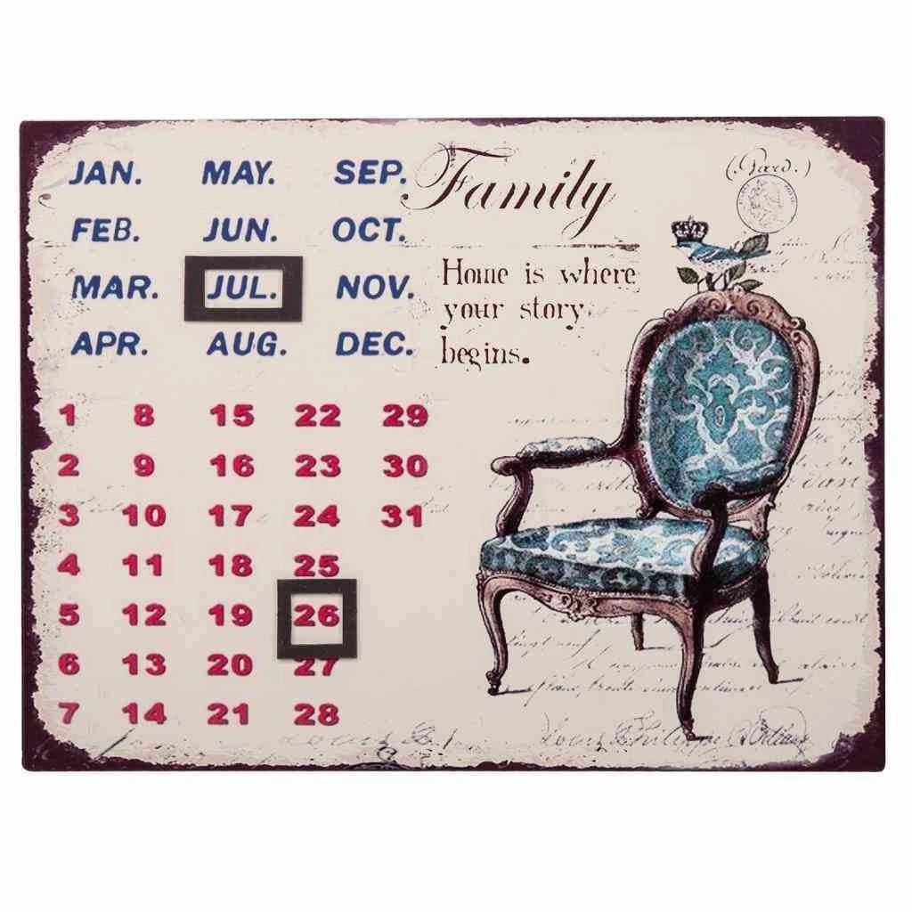 Calendario in metallo 25x33