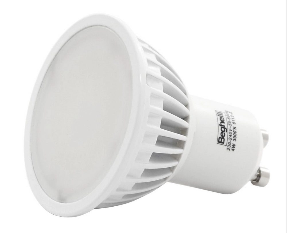 10pz beghelli lampadina a led gu10 w7 fredda 4000k cod:ferx.94780