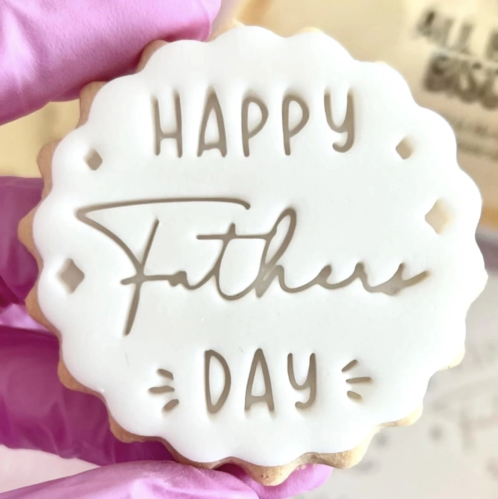 Timbrini per dolci a tema "Festa del Papà", inclusi tagliabiscotti