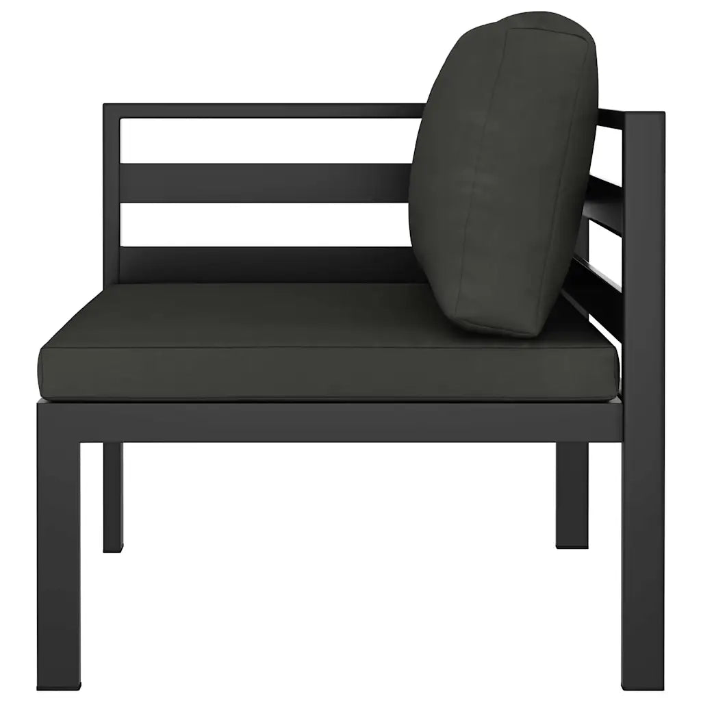 Set Divani da Giardino 8 pz con Cuscini in Alluminio Antracite 3107806