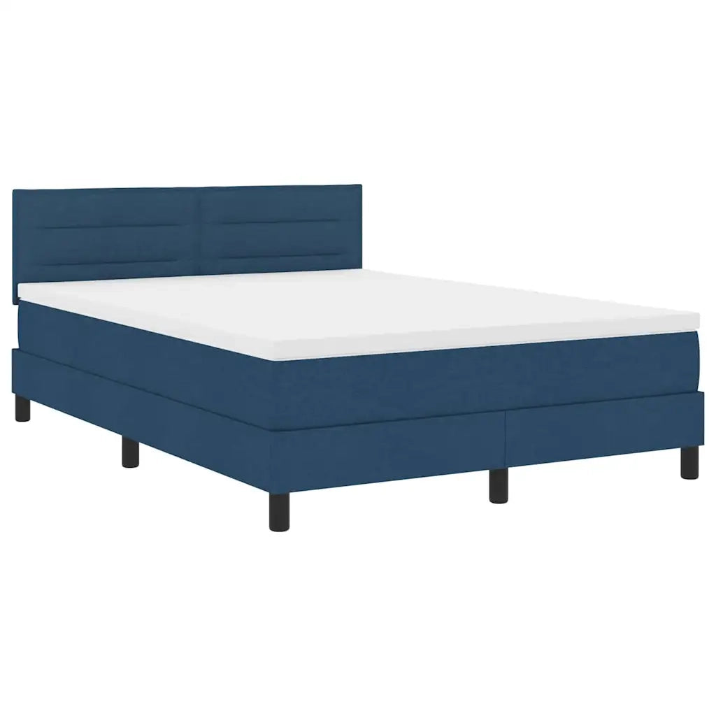 Letto a molle con materasso con led Blu 140 x 200 cm Tessuto 3342141