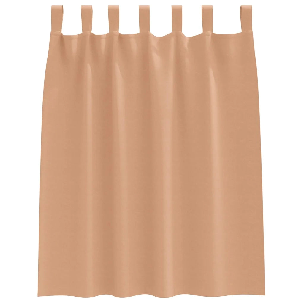 Tende Oscuranti | Tende Blackout con Anelli 2 pz Marrone Chiaro 140 x 140 cm