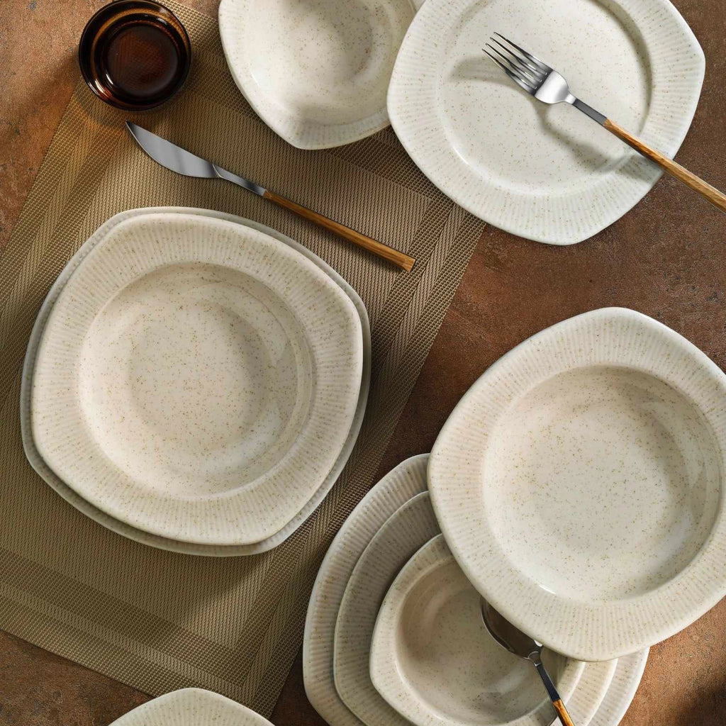 Notomi, Servizio Piatti set da 24, Bianco Crema