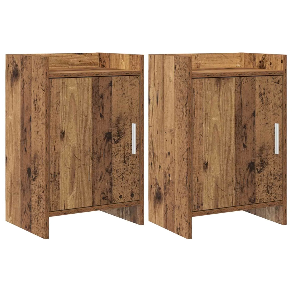 Comodini 2 pz Legno antico 40 x 30 x 60 cm Legno ingegnerizzato 8011024