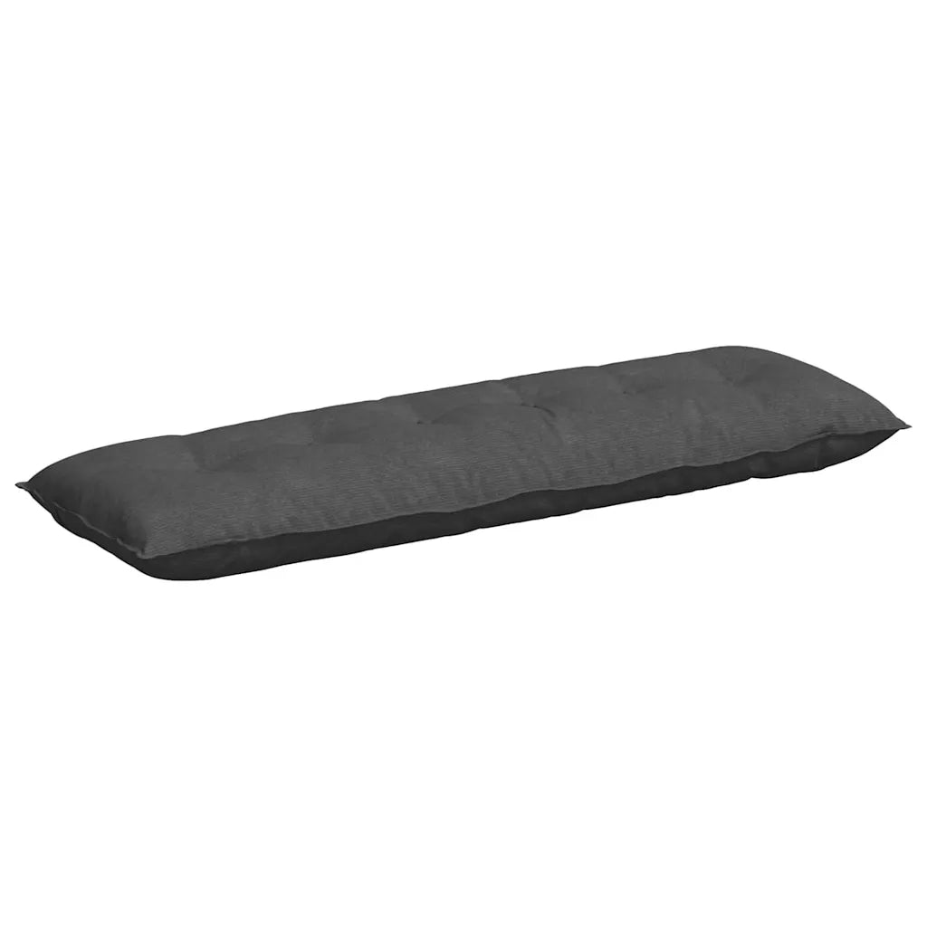 Cuscino per Schiena | Cuscino dorsale Grigio scuro 160 x 50 cm Tessuto in Cords