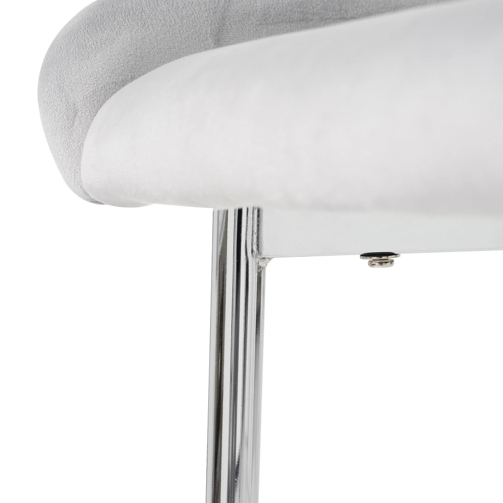 SEDIA DA SALA DA PRANZO in velluto grigio Set da 4 pezzi
