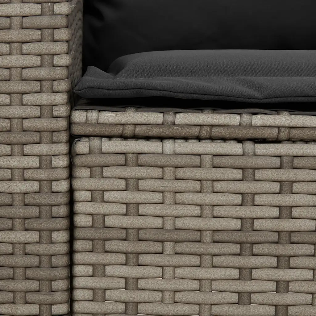 Divano da Giardino con Cuscini 5 Posti-Sofa da Giardino-Divano da esterno Grigio in Polyrattan
